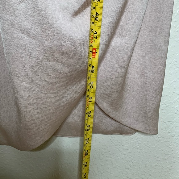 Shona Joy Luxe Frill Tulip Hem Cocktail Women Dress Slim Blush Pink Size 4 - Picture 11 of 13